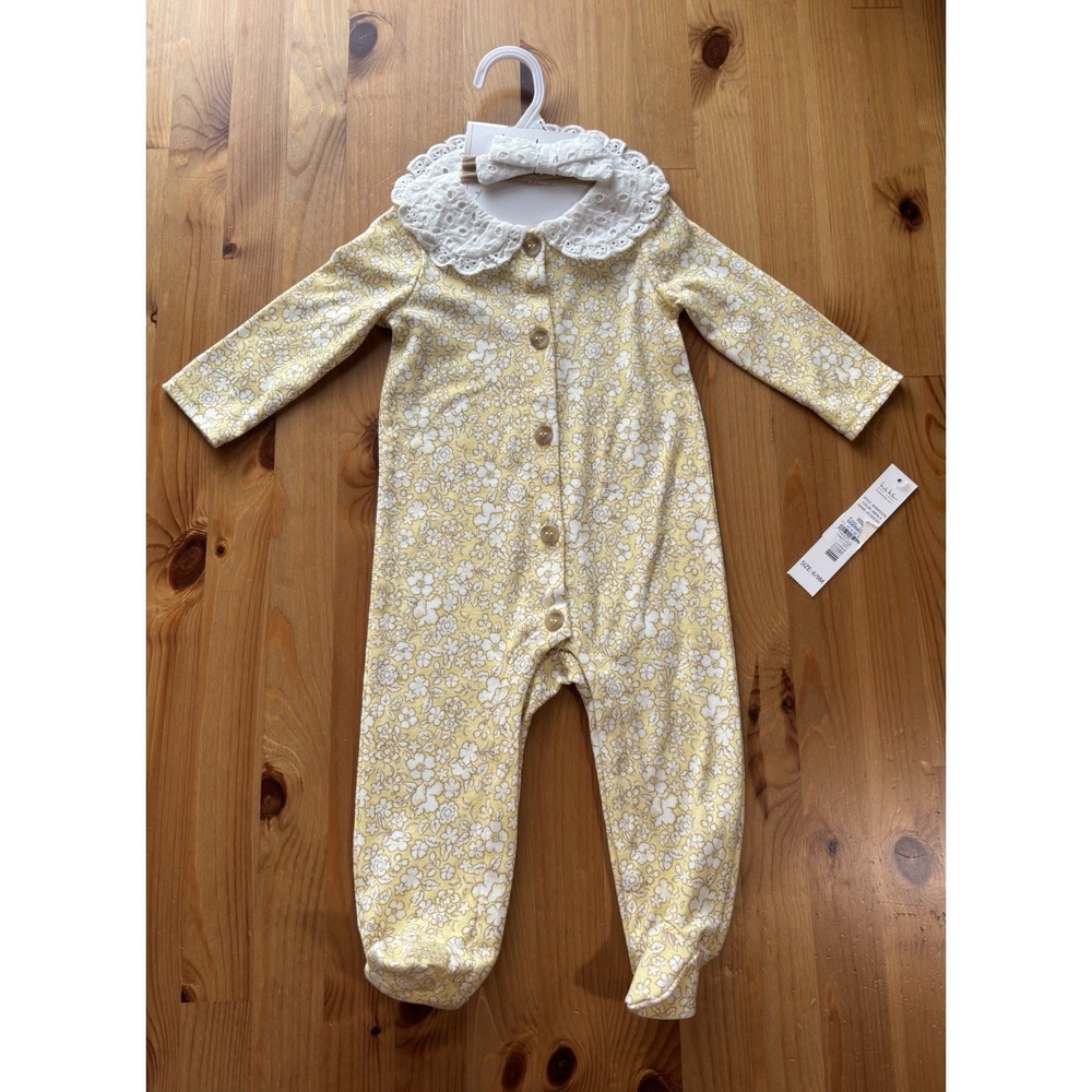 Nicole Miller 2pc Footie & Headband Set‎ Impala Size 6-9 Months